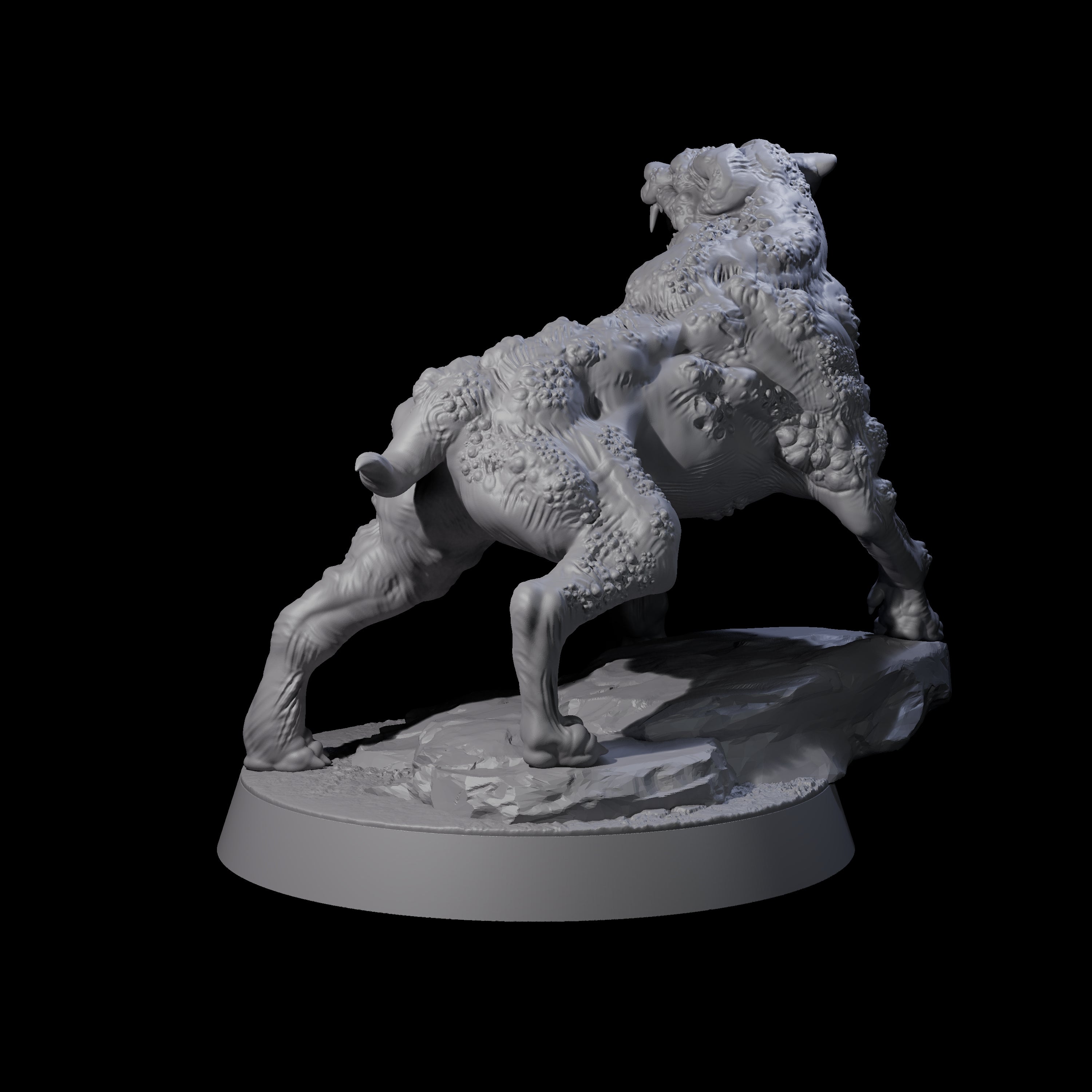 Infested Dog Miniature for Dungeons and Dragons, Pathfinder or other TTRPGs