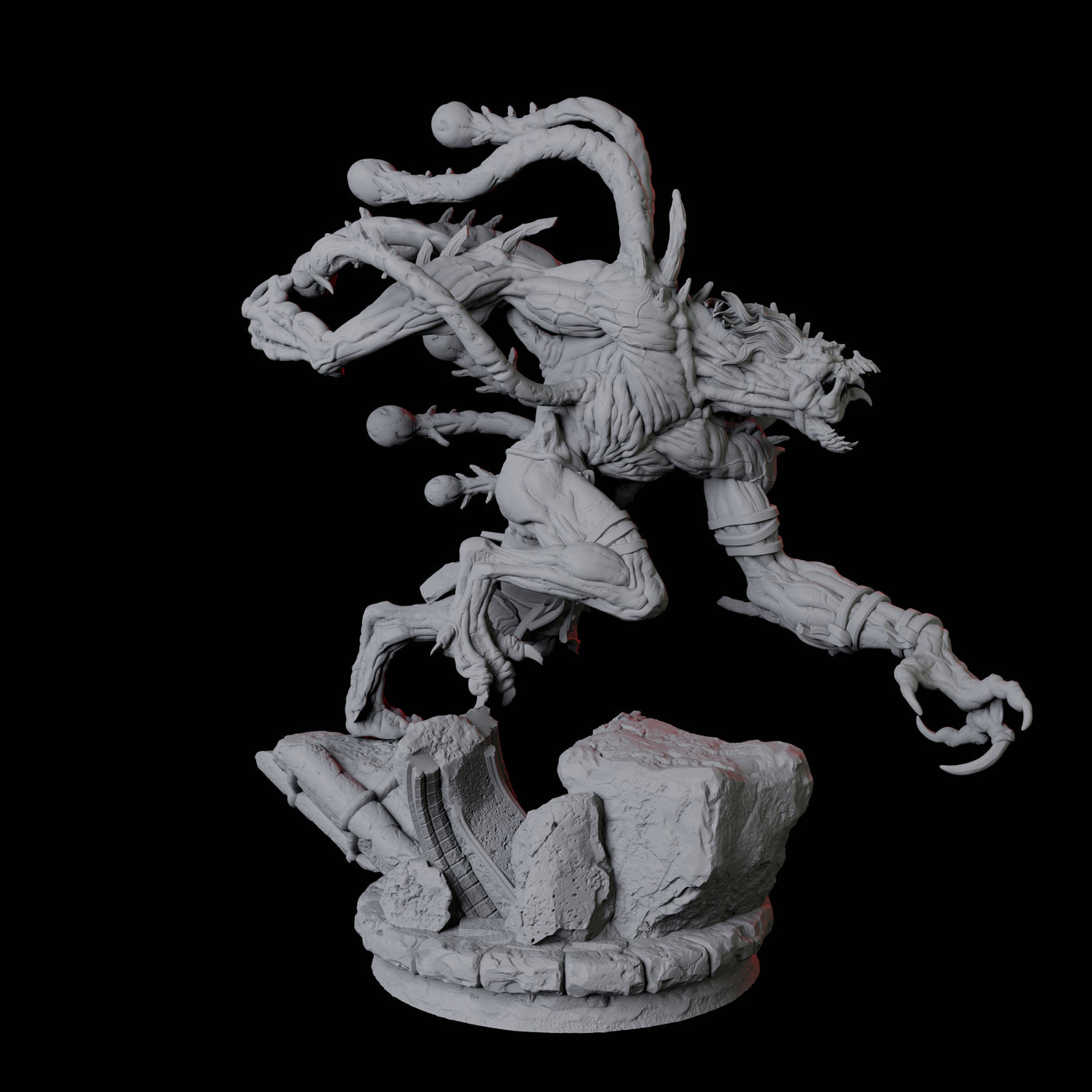Infested Ghoul B Miniature for Dungeons and Dragons, Pathfinder or other TTRPGs