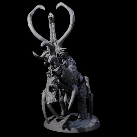 Infested Wooly Mammoth Miniature for Dungeons and Dragons, Pathfinder or other TTRPGs