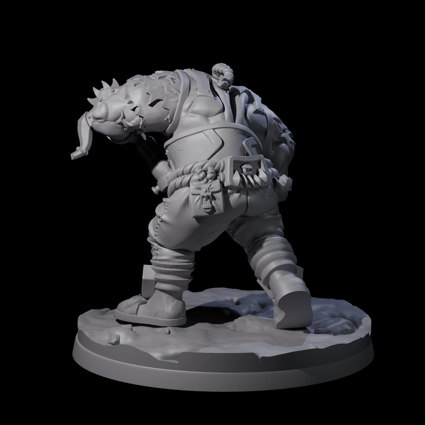 Ingenious Orc Artificer A Miniature for Dungeons and Dragons, Pathfinder or other TTRPGs