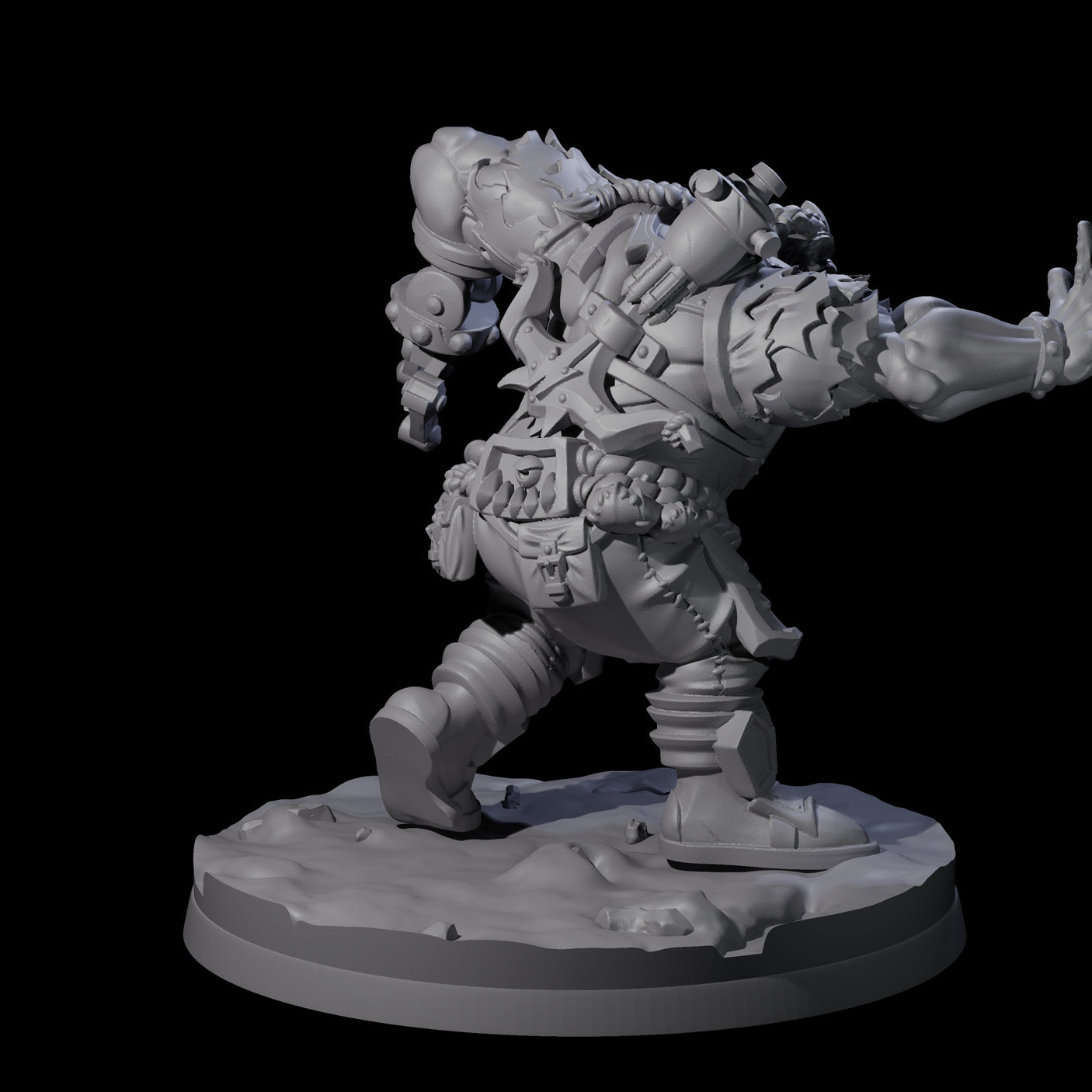 Ingenious Orc Artificer B Miniature for Dungeons and Dragons, Pathfinder or other TTRPGs
