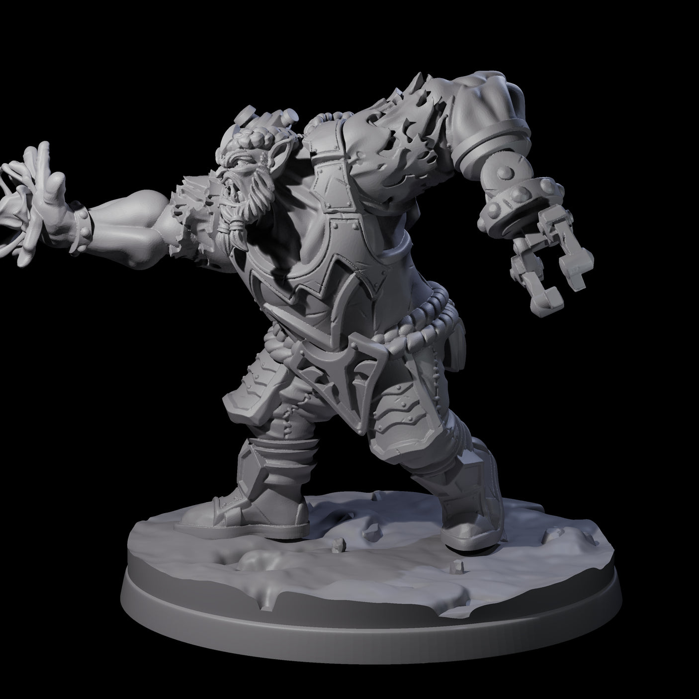 Ingenious Orc Artificer B Miniature for Dungeons and Dragons, Pathfinder or other TTRPGs