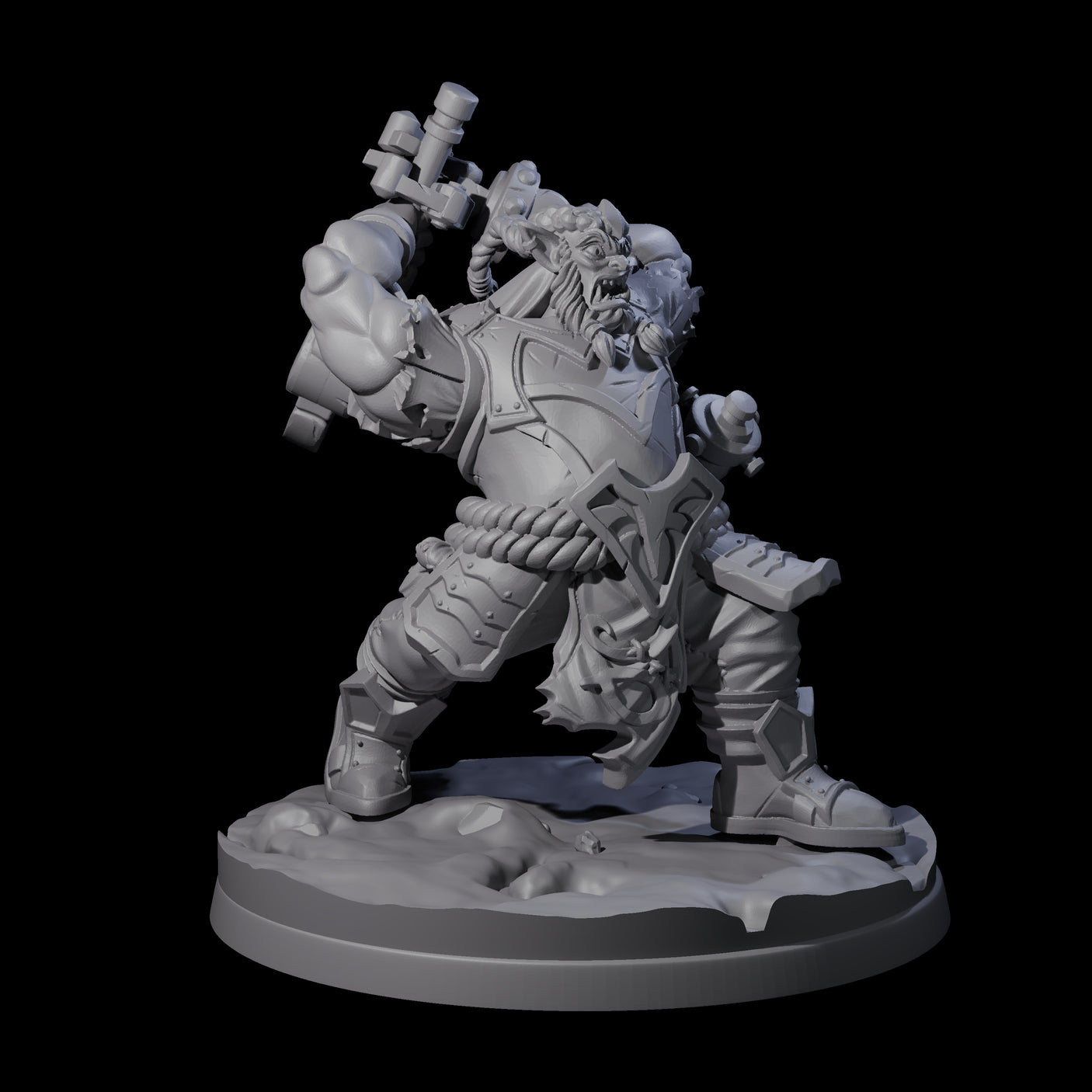 Ingenious Orc Artificer C Miniature for Dungeons and Dragons, Pathfinder or other TTRPGs