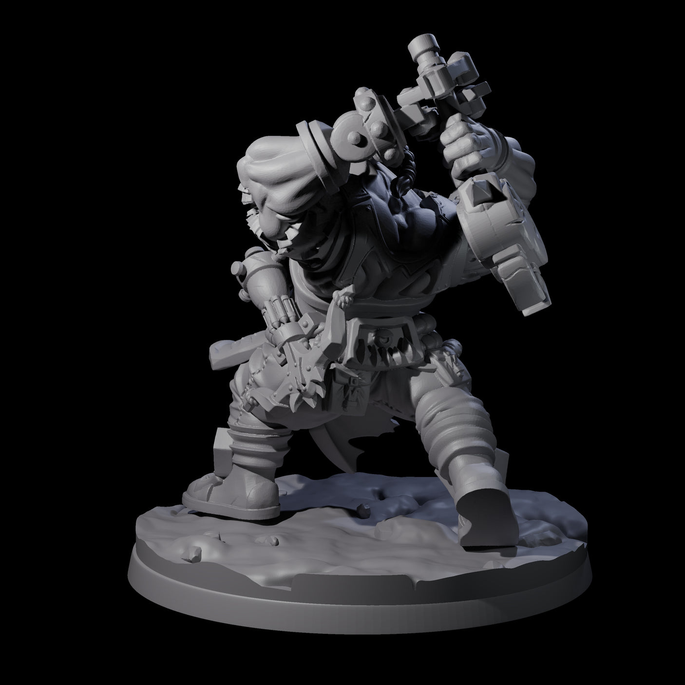Ingenious Orc Artificer C Miniature for Dungeons and Dragons, Pathfinder or other TTRPGs