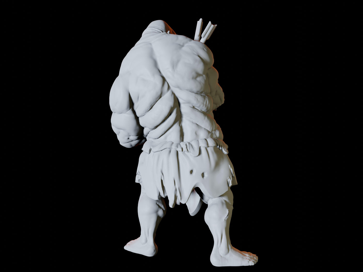 Injured Hill Giant Miniature for Dungeons and Dragons, Pathfinder or other TTRPGs