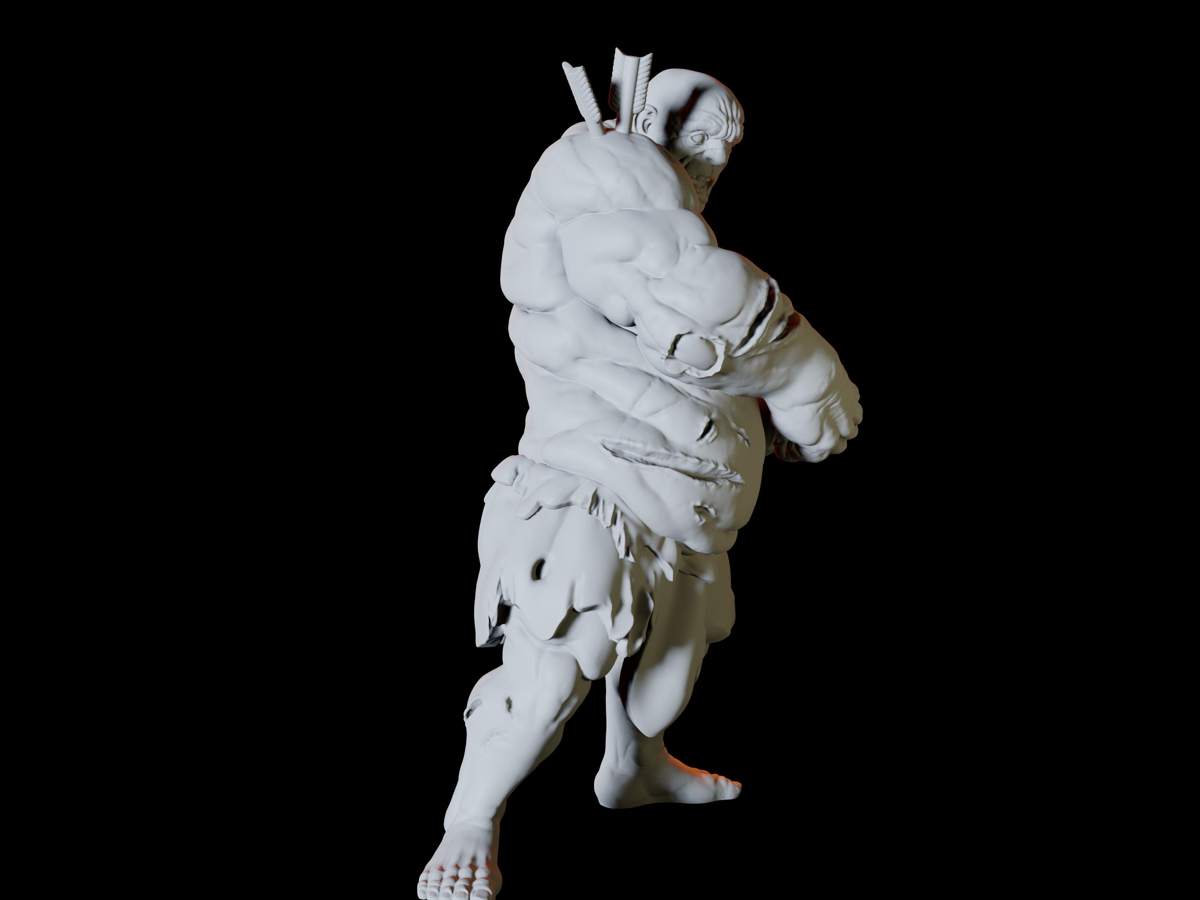 Injured Hill Giant Miniature for Dungeons and Dragons - Myth Forged