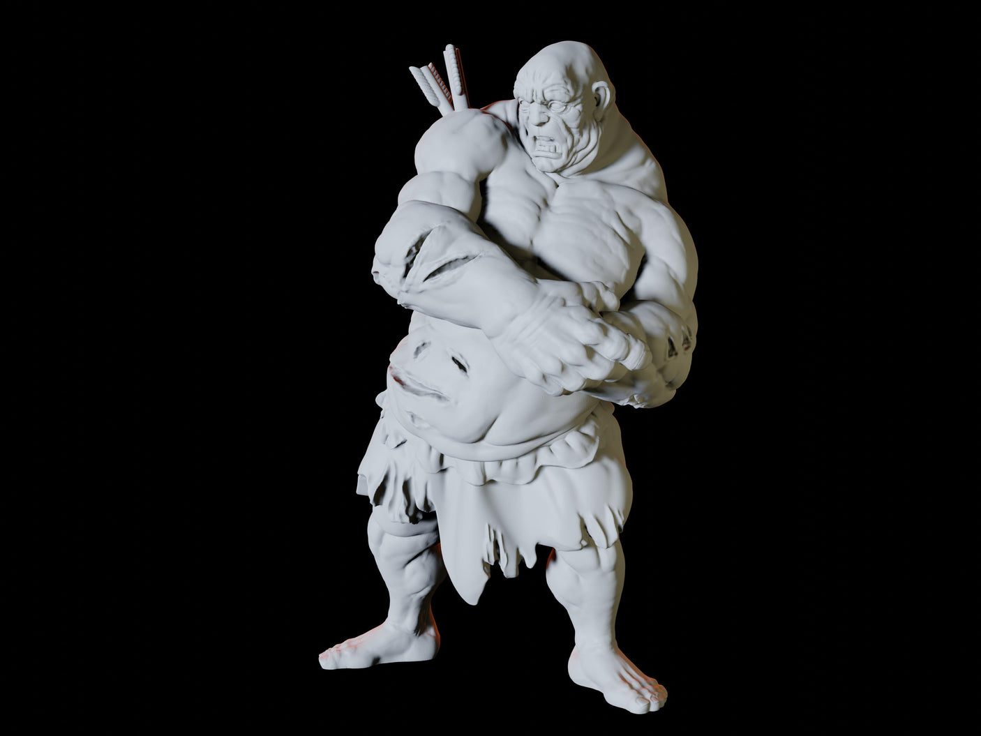 Injured Hill Giant Miniature for Dungeons and Dragons, Pathfinder or other TTRPGs