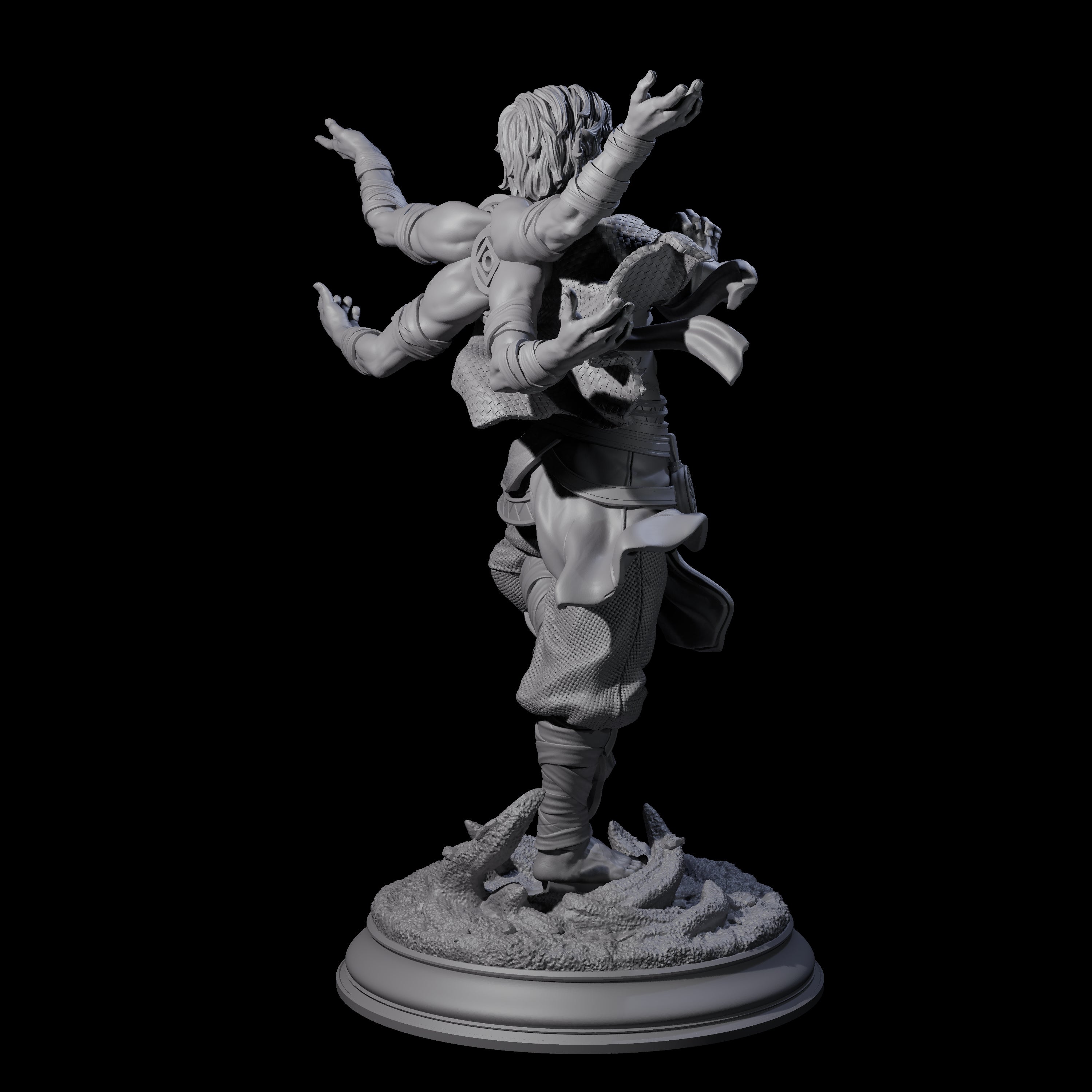 Inner Zen Elf Monk Miniature for Dungeons and Dragons, Pathfinder or other TTRPGs