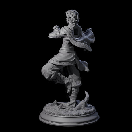 Inner Zen Elf Monk Miniature for Dungeons and Dragons, Pathfinder or other TTRPGs