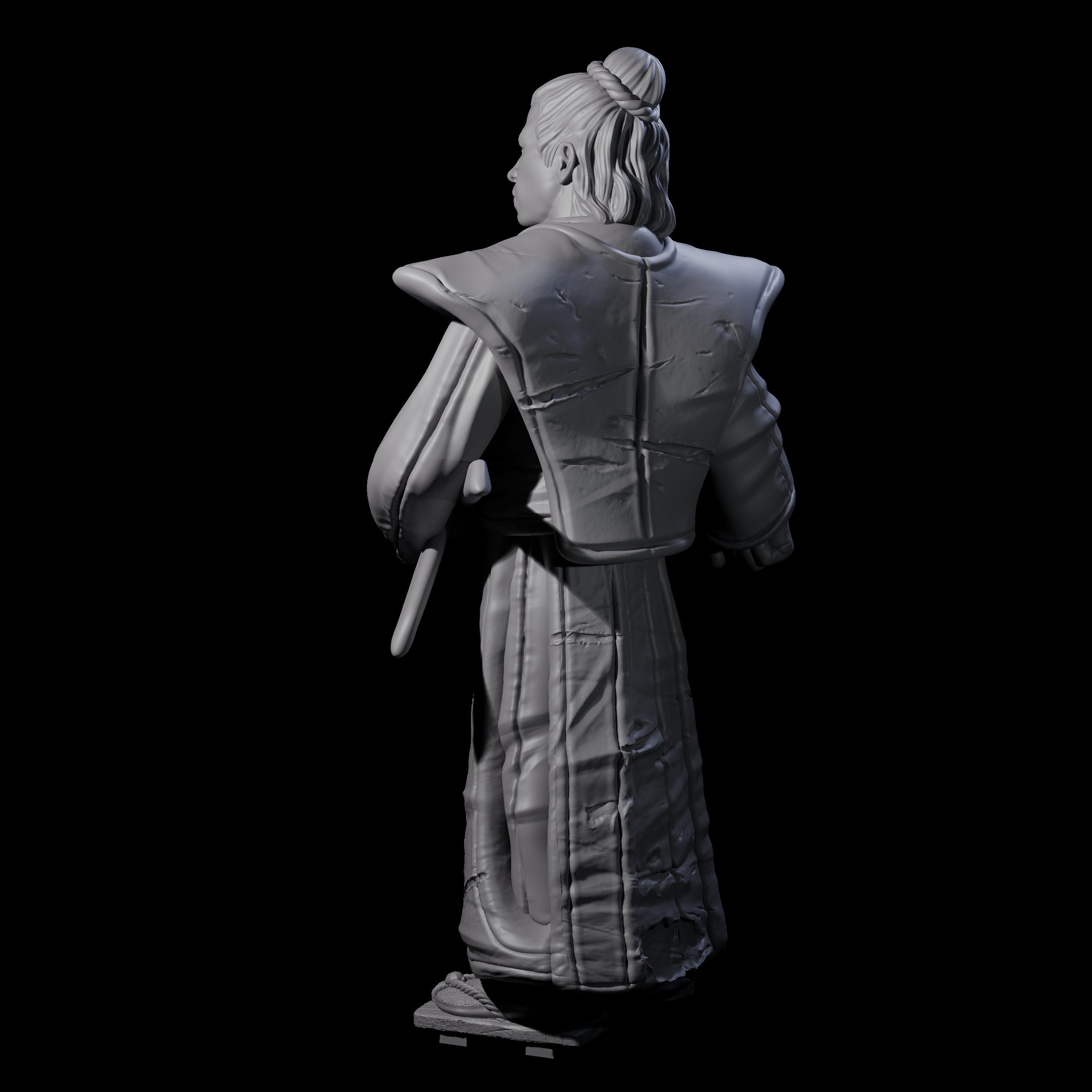 Inquisitive Armourless Samuari Miniature for Dungeons and Dragons, Pathfinder or other TTRPGs