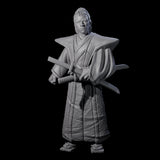 Inquisitive Armourless Samuari Miniature for Dungeons and Dragons, Pathfinder or other TTRPGs