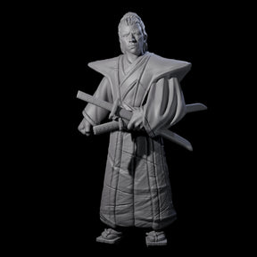 Inquisitive Armourless Samuari Miniature for Dungeons and Dragons, Pathfinder or other TTRPGs