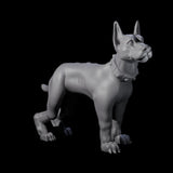 Inquisitive Dog A Miniature for Dungeons and Dragons, Pathfinder or other TTRPGs