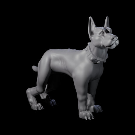 Inquisitive Dog A Miniature for Dungeons and Dragons, Pathfinder or other TTRPGs
