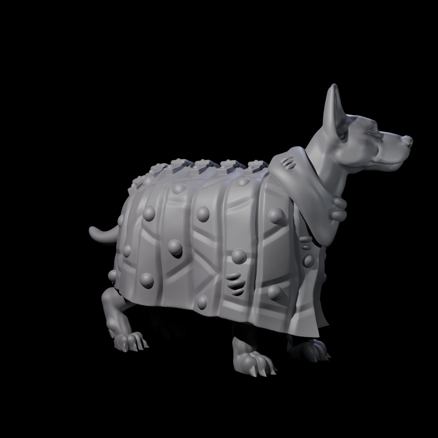 Inquisitive Dog B Miniature for Dungeons and Dragons, Pathfinder or other TTRPGs