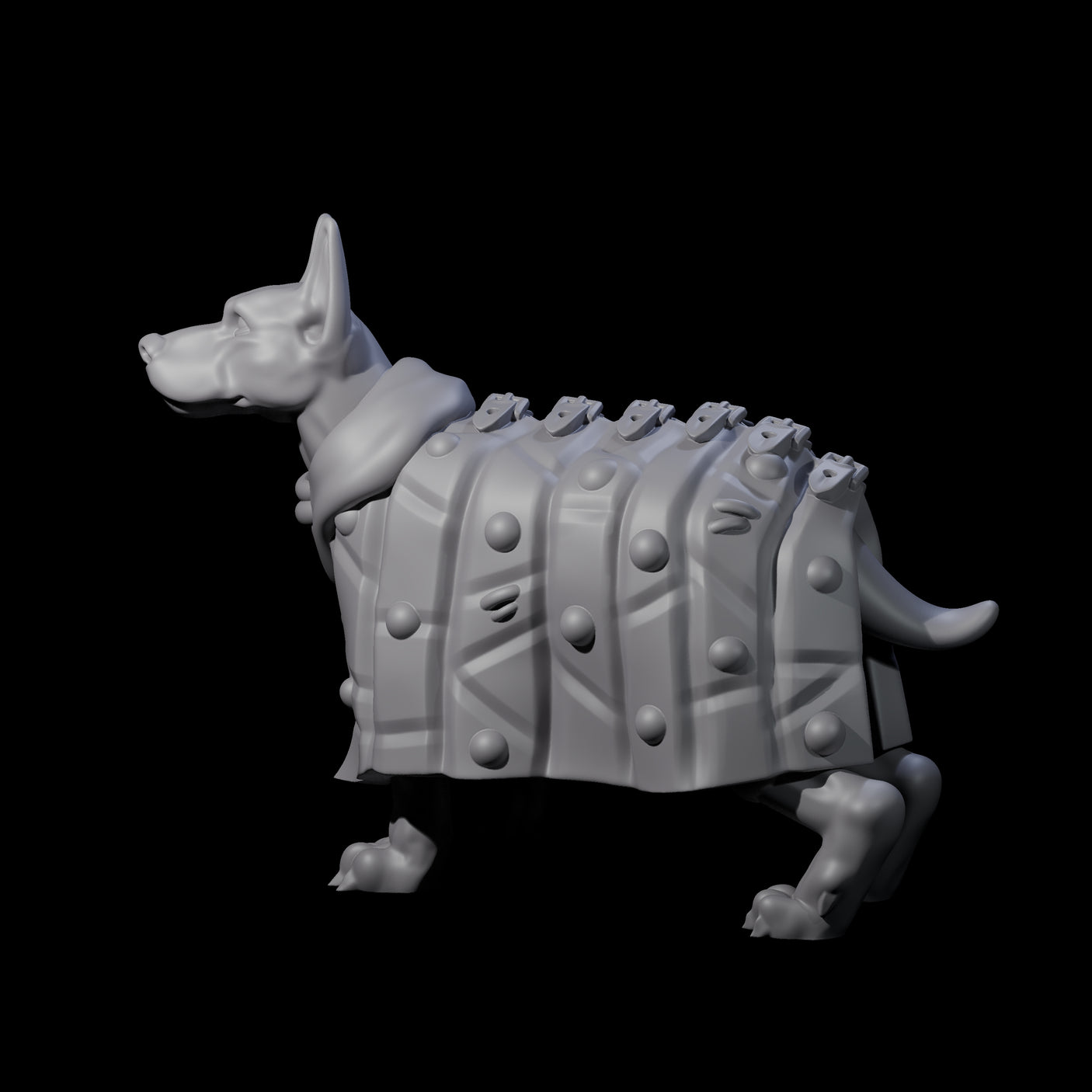 Inquisitive Dog B Miniature for Dungeons and Dragons, Pathfinder or other TTRPGs