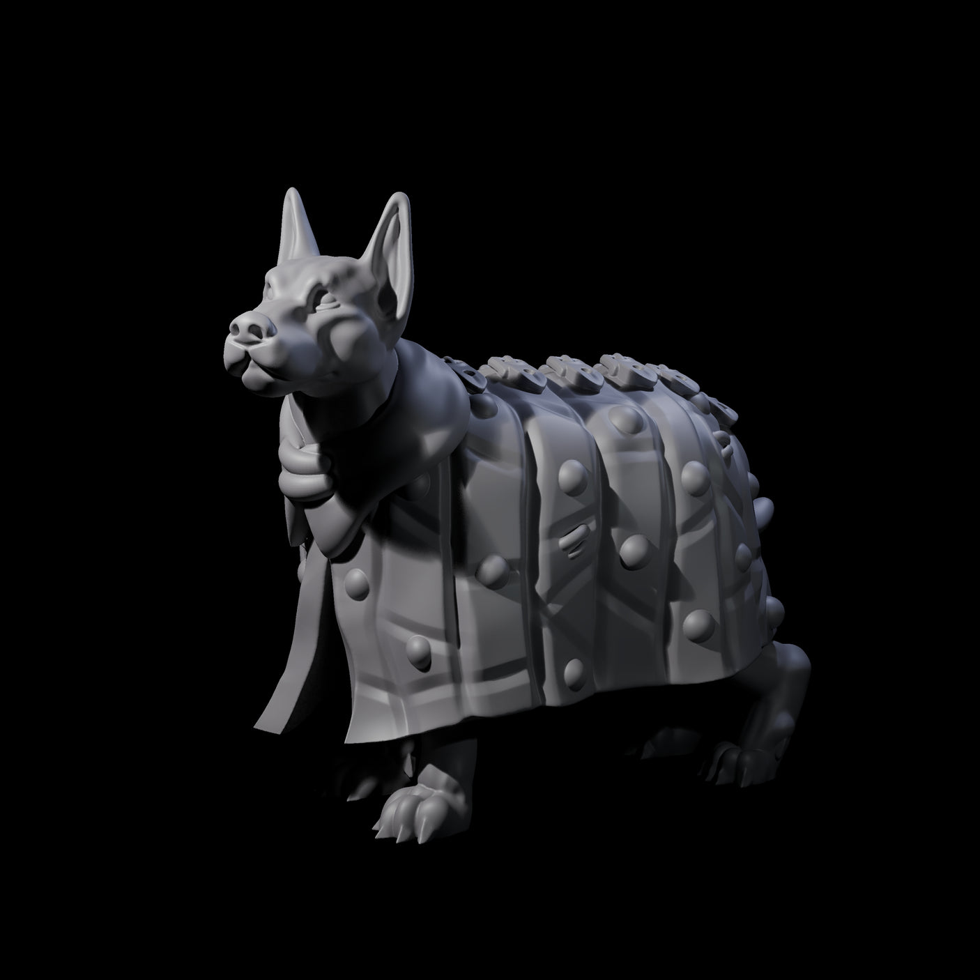 Inquisitive Dog B Miniature for Dungeons and Dragons, Pathfinder or other TTRPGs