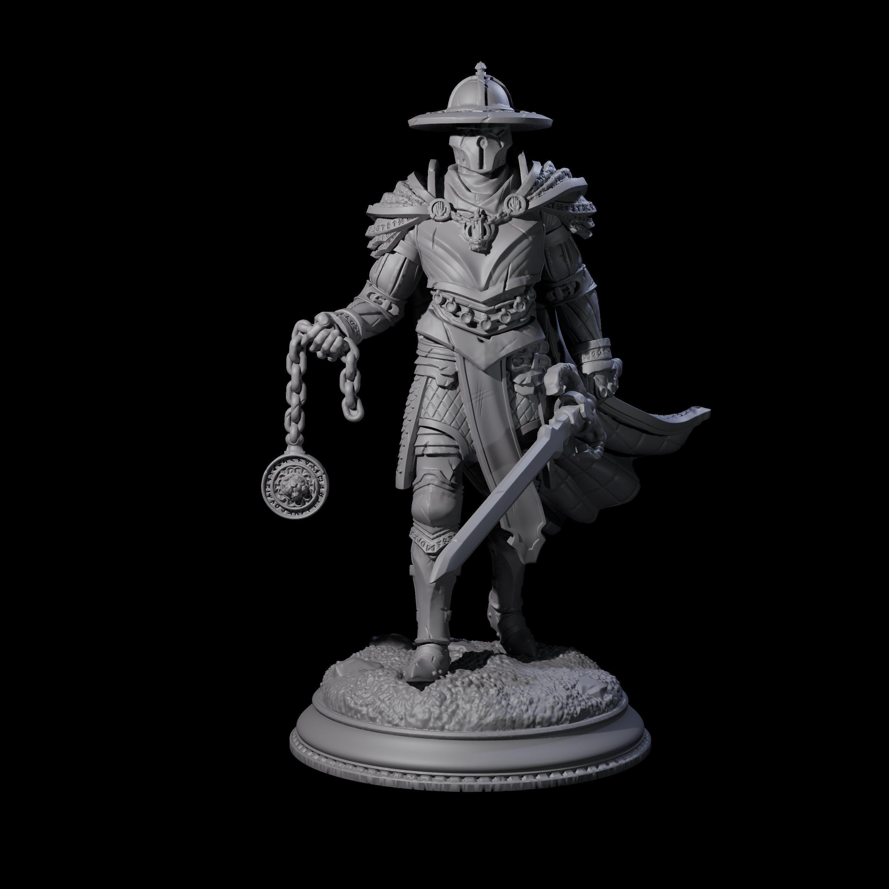 Inquisitor Knight A Miniature for Dungeons and Dragons, Pathfinder or other TTRPGs