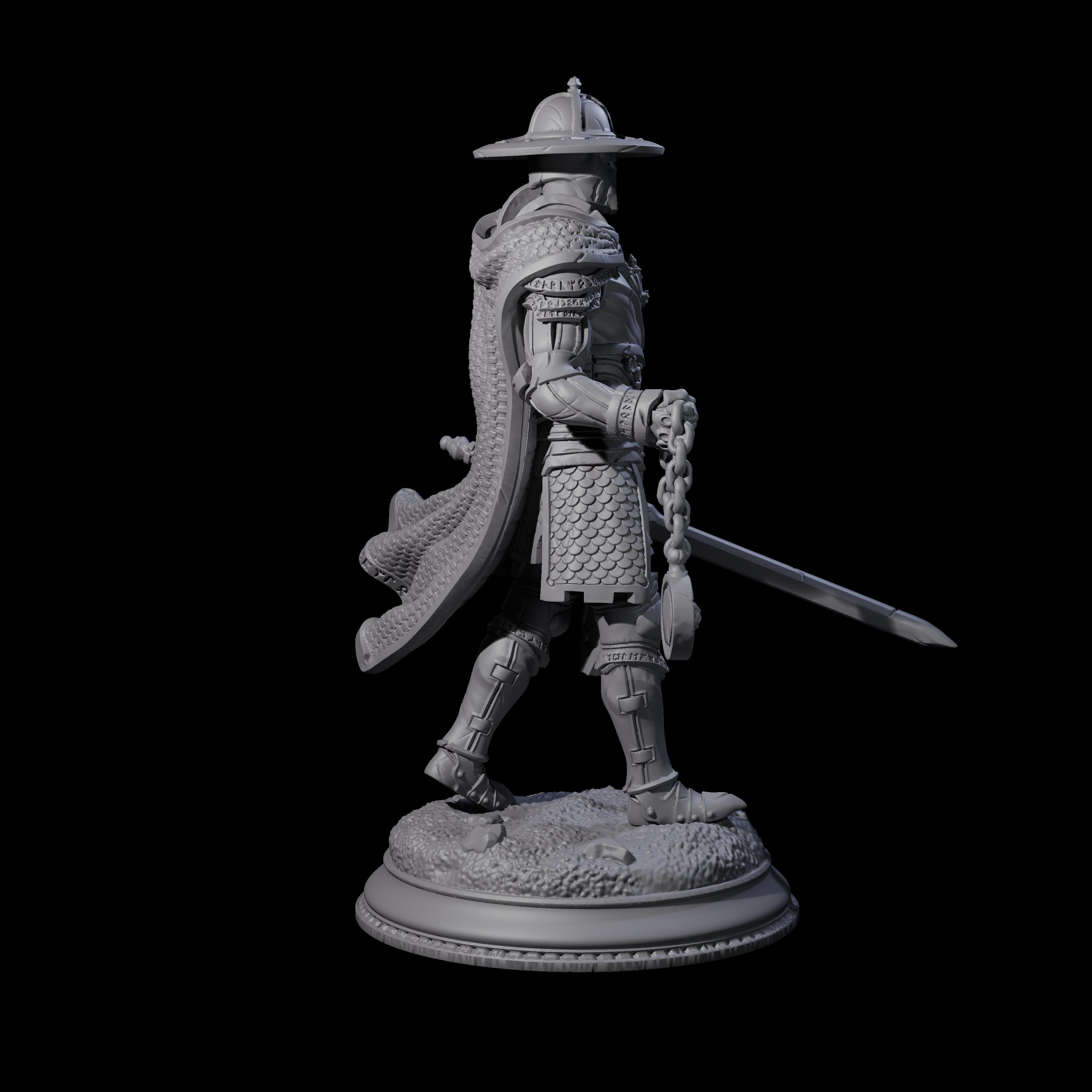 Inquisitor Knight A Miniature for Dungeons and Dragons, Pathfinder or other TTRPGs
