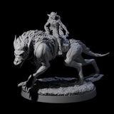 Insane Goblin Worg Rider A Miniature for Dungeons and Dragons, Pathfinder or other TTRPGs