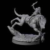 Insane Goblin Worg Rider B Miniature for Dungeons and Dragons, Pathfinder or other TTRPGs