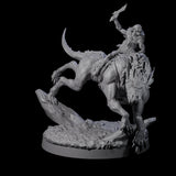 Insane Goblin Worg Rider B Miniature for Dungeons and Dragons, Pathfinder or other TTRPGs