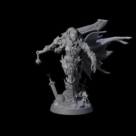 Intense Orc War Matron Miniature for Dungeons and Dragons, Pathfinder or other TTRPGs