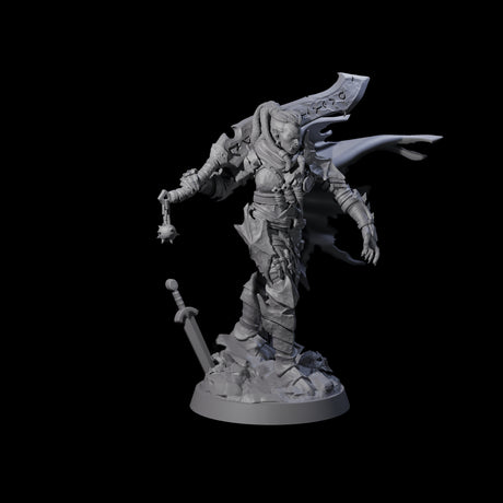 Intense Orc War Matron Miniature for Dungeons and Dragons, Pathfinder or other TTRPGs