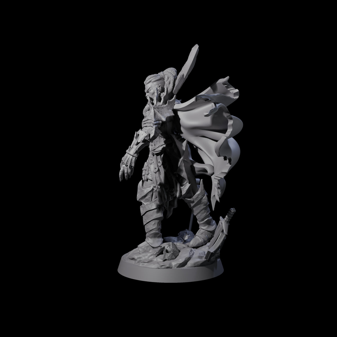 Intense Orc War Matron Miniature for Dungeons and Dragons, Pathfinder or other TTRPGs