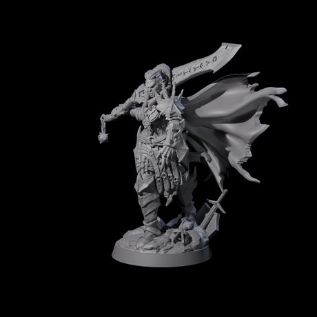 Intense Orc War Matron Miniature for Dungeons and Dragons, Pathfinder or other TTRPGs