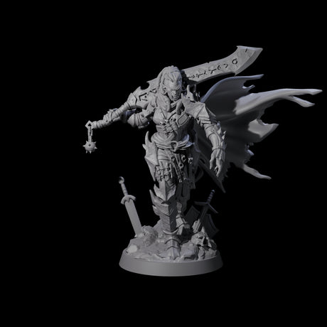 Intense Orc War Matron Miniature for Dungeons and Dragons, Pathfinder or other TTRPGs