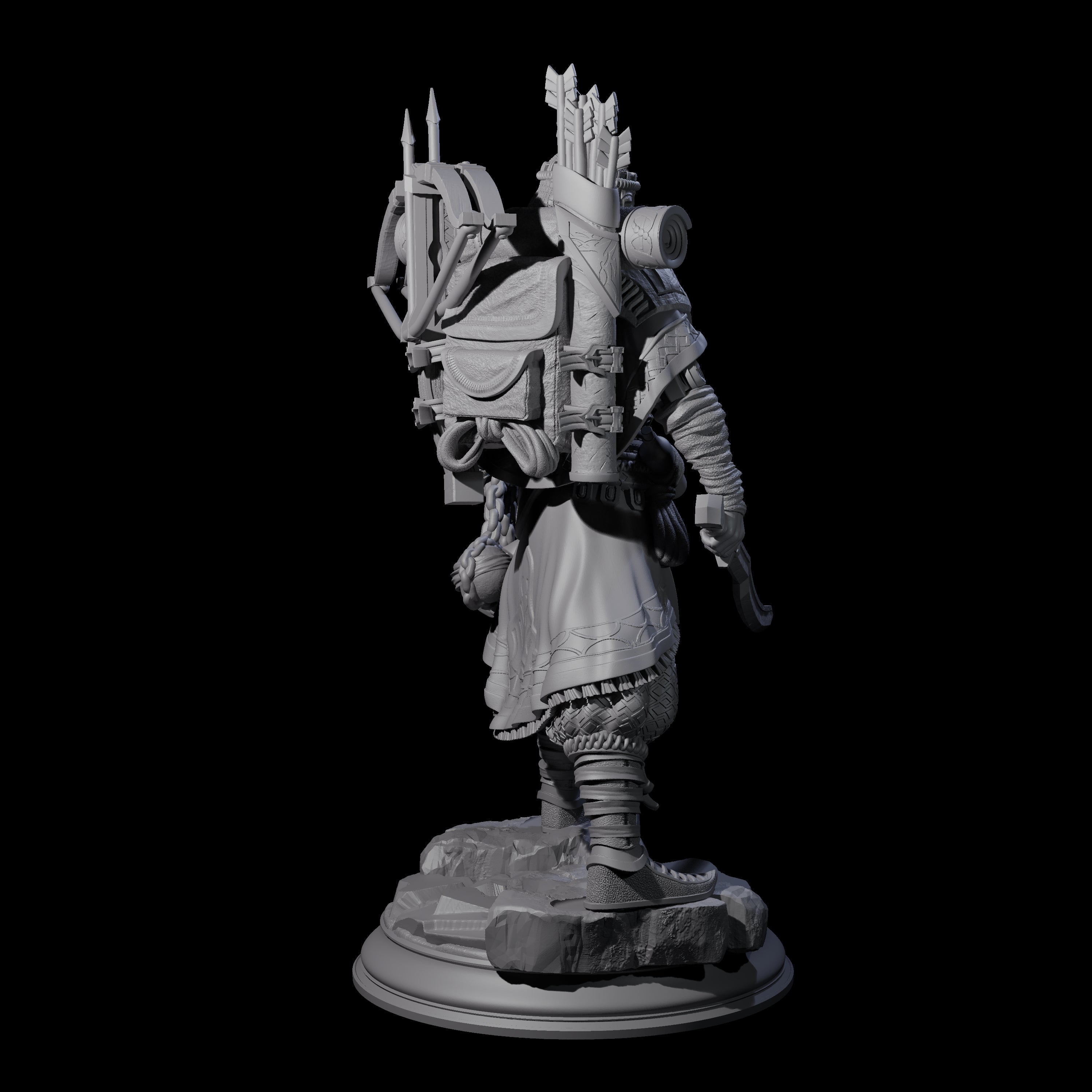 Intrepid Desert Warforged Archer Miniature for Dungeons and Dragons, Pathfinder or other TTRPGs