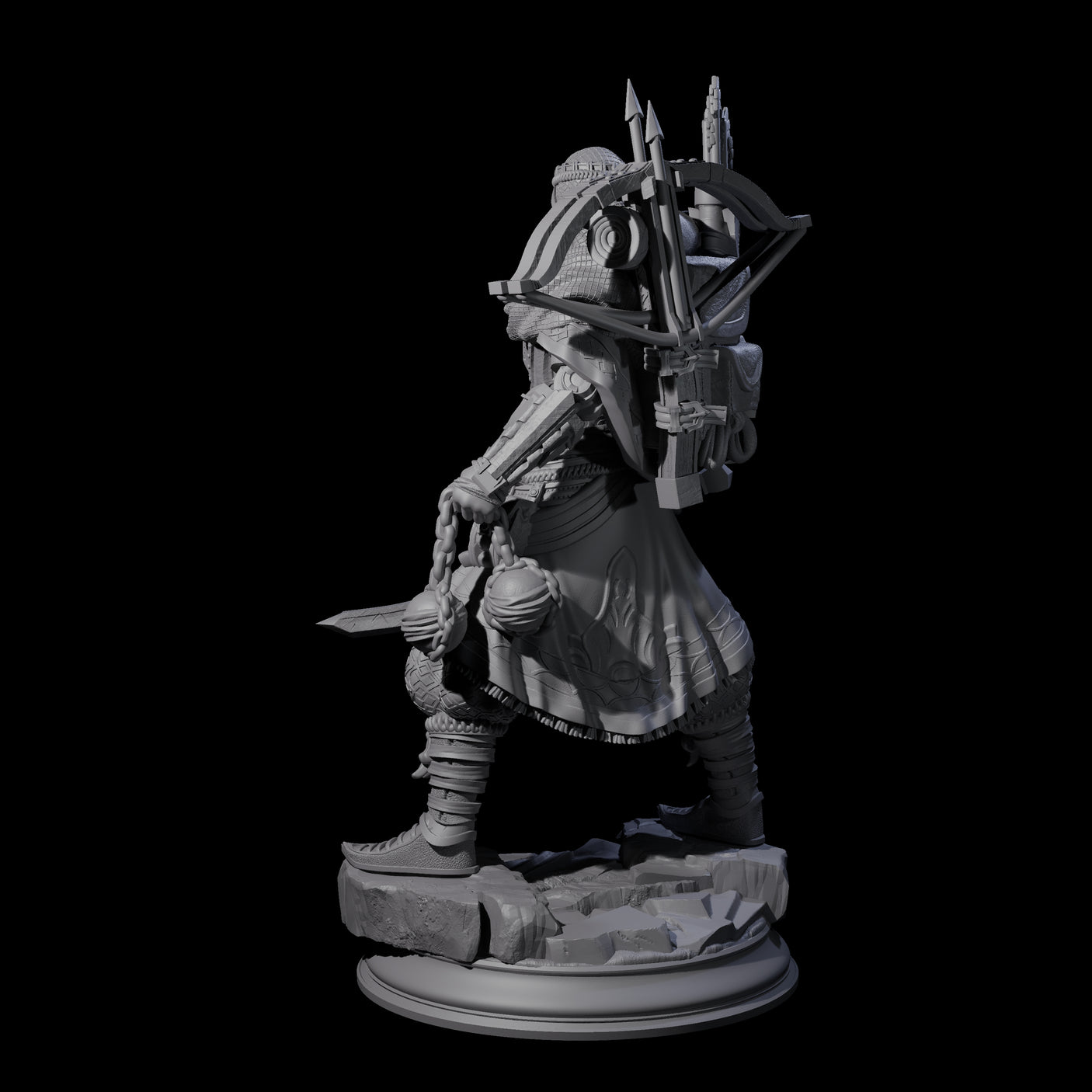 Intrepid Desert Warforged Archer Miniature for Dungeons and Dragons, Pathfinder or other TTRPGs