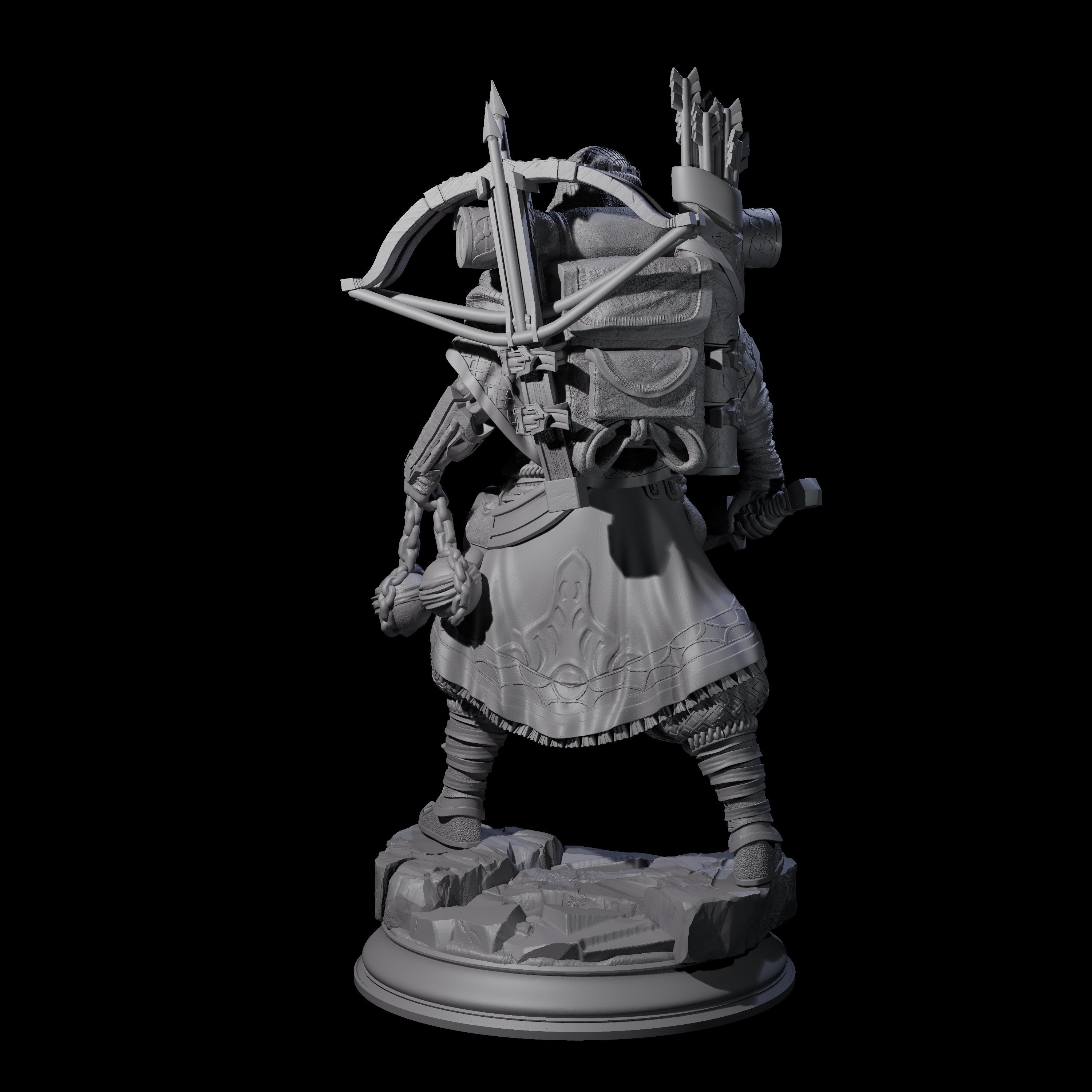 Intrepid Desert Warforged Archer Miniature for Dungeons and Dragons, Pathfinder or other TTRPGs