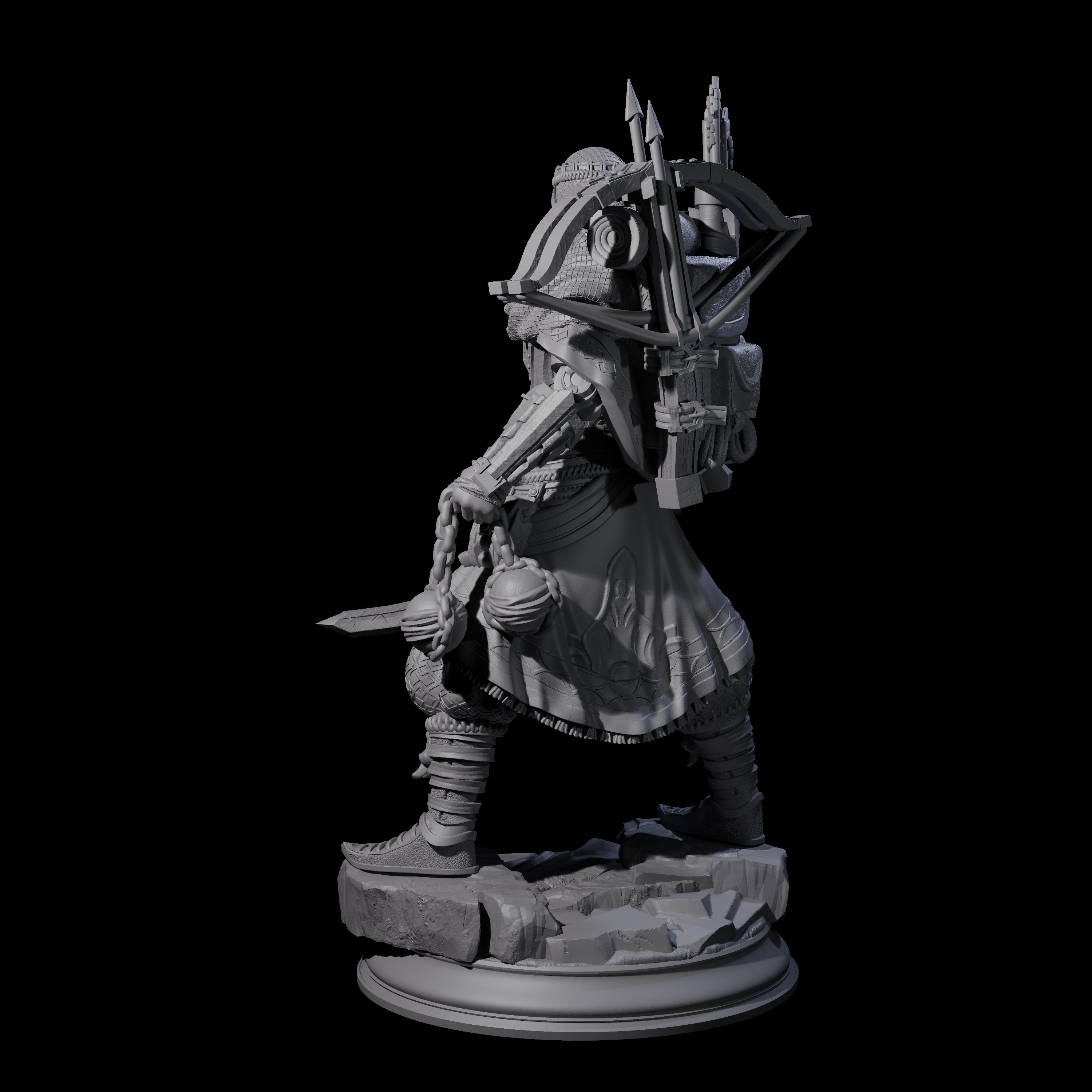 Intrepid Desert Warforged Archer Miniature for Dungeons and Dragons, Pathfinder or other TTRPGs