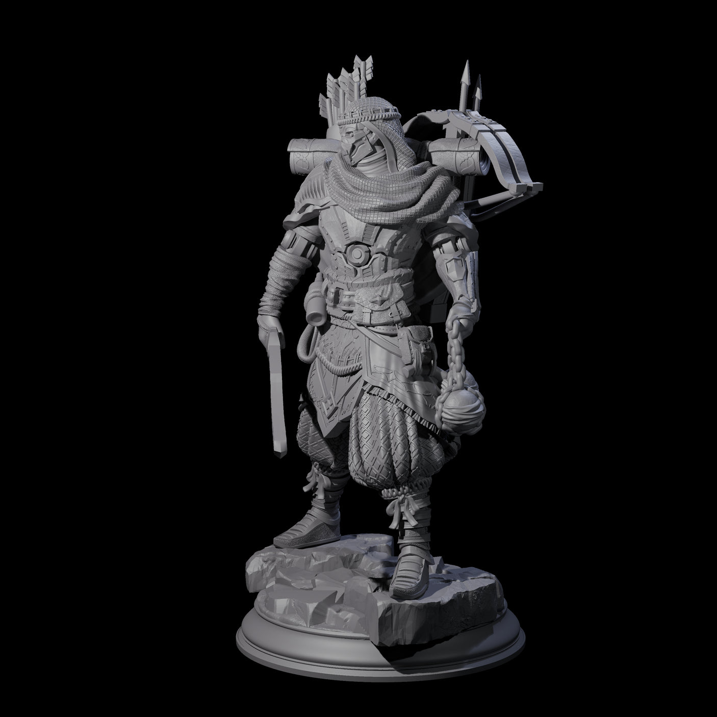 Intrepid Desert Warforged Archer Miniature for Dungeons and Dragons, Pathfinder or other TTRPGs