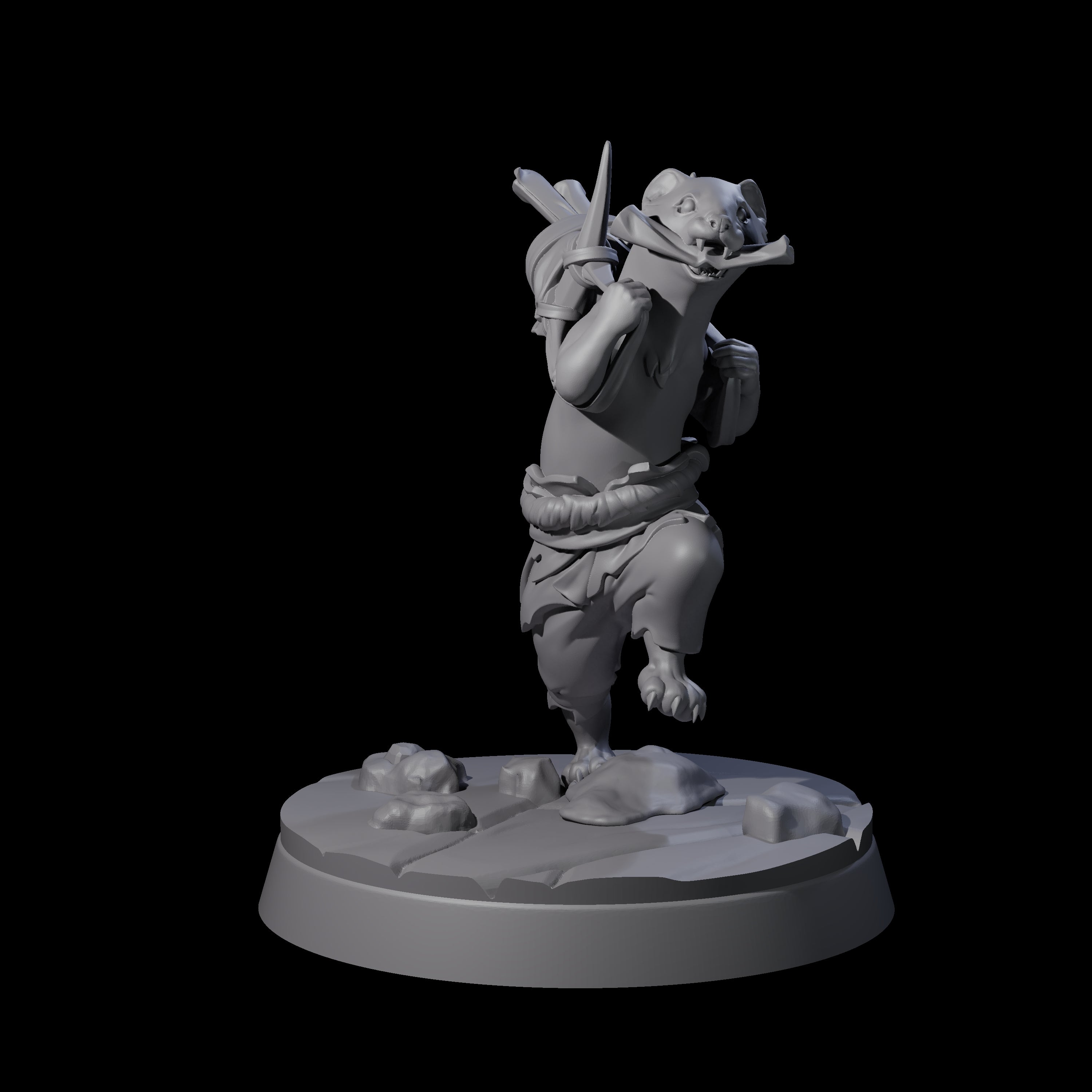 Intrepid Ferret Messenger Miniature for Dungeons and Dragons, Pathfinder or other TTRPGs