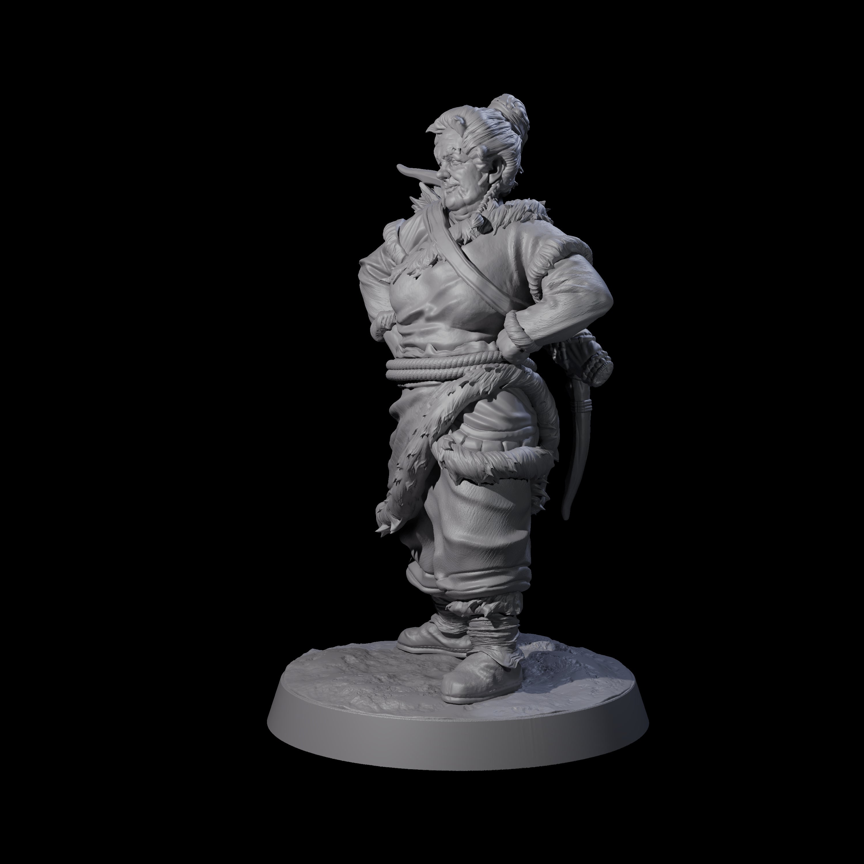 Intrepid Ice Clan Villager A Miniature for Dungeons and Dragons, Pathfinder or other TTRPGs
