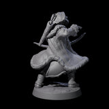 Intrepid Ice Clan Villager B Miniature for Dungeons and Dragons, Pathfinder or other TTRPGs