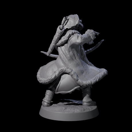 Intrepid Ice Clan Villager B Miniature for Dungeons and Dragons, Pathfinder or other TTRPGs