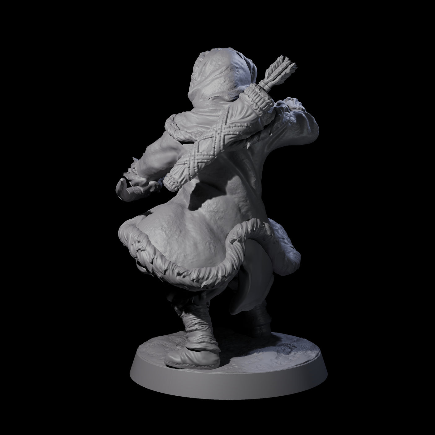 Intrepid Ice Clan Villager B Miniature for Dungeons and Dragons, Pathfinder or other TTRPGs