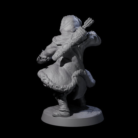 Intrepid Ice Clan Villager B Miniature for Dungeons and Dragons, Pathfinder or other TTRPGs