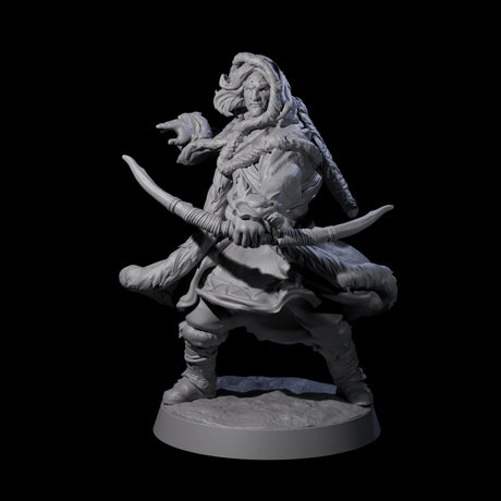 Intrepid Ice Clan Villager B Miniature for Dungeons and Dragons, Pathfinder or other TTRPGs