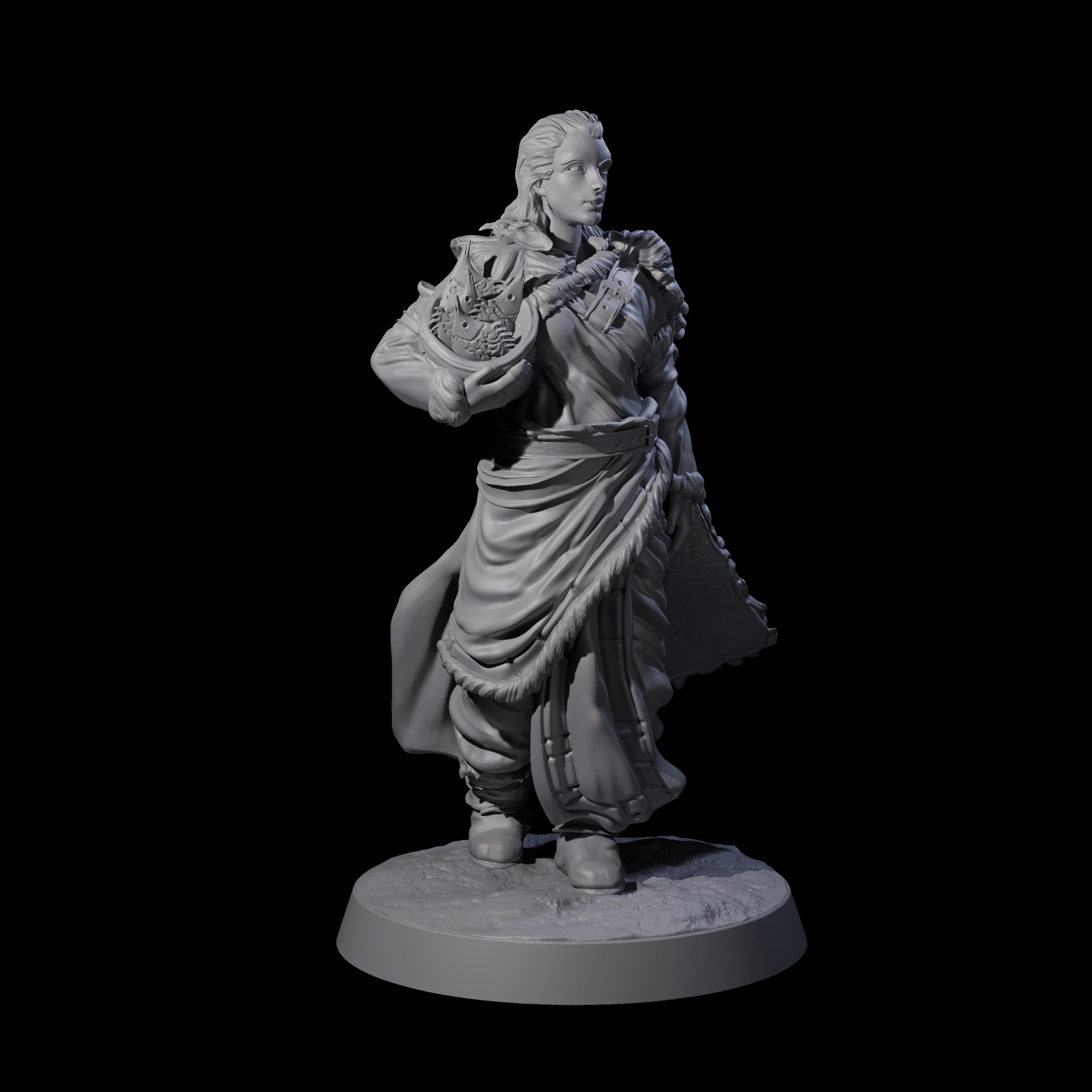 Intrepid Ice Clan Villager C Miniature for Dungeons and Dragons, Pathfinder or other TTRPGs