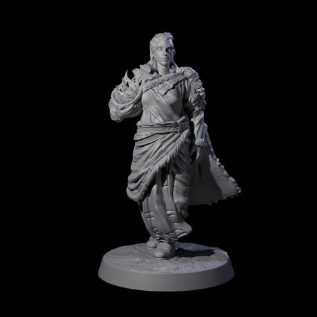 Intrepid Ice Clan Villager C Miniature for Dungeons and Dragons, Pathfinder or other TTRPGs