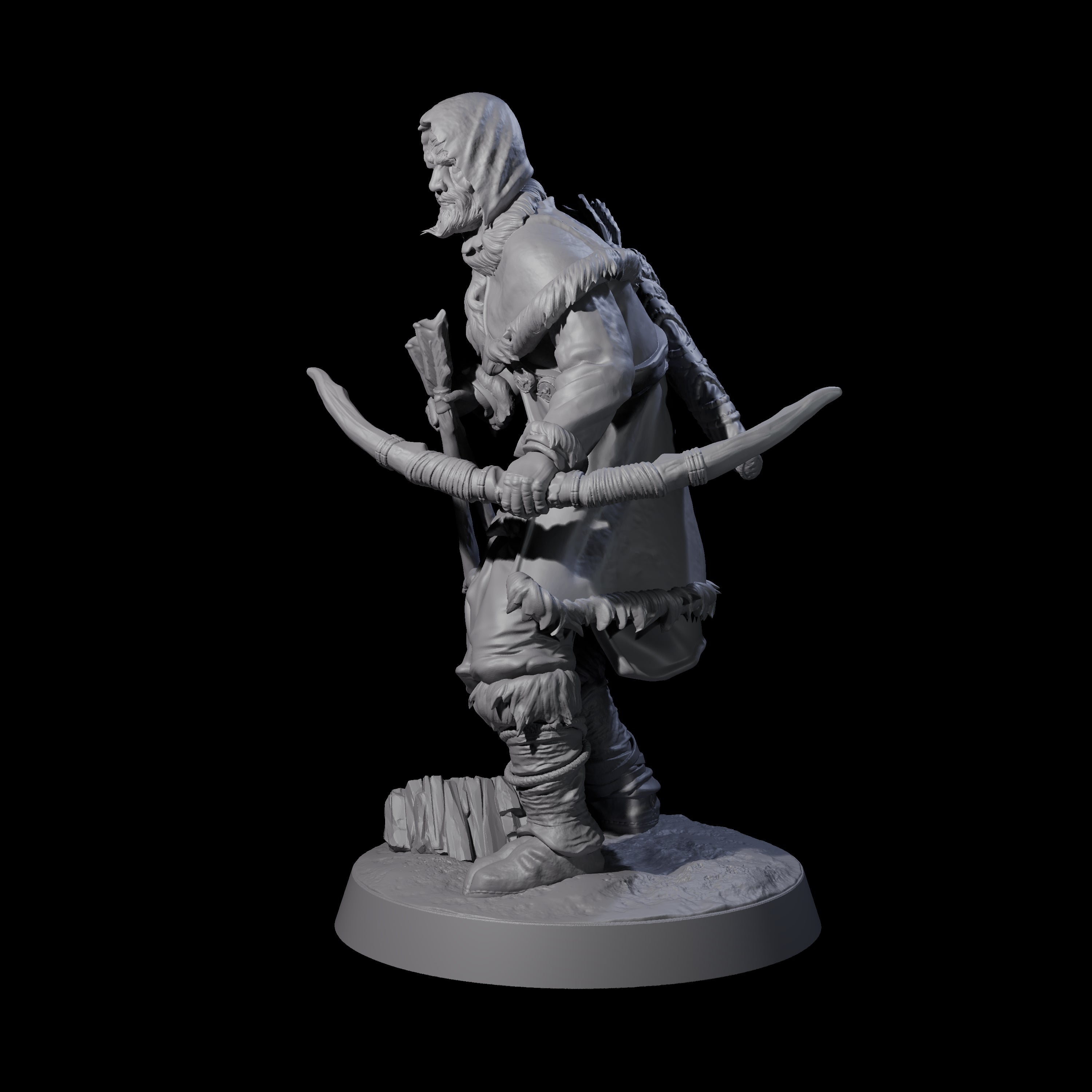 Intrepid Ice Clan Villager D Miniature for Dungeons and Dragons, Pathfinder or other TTRPGs