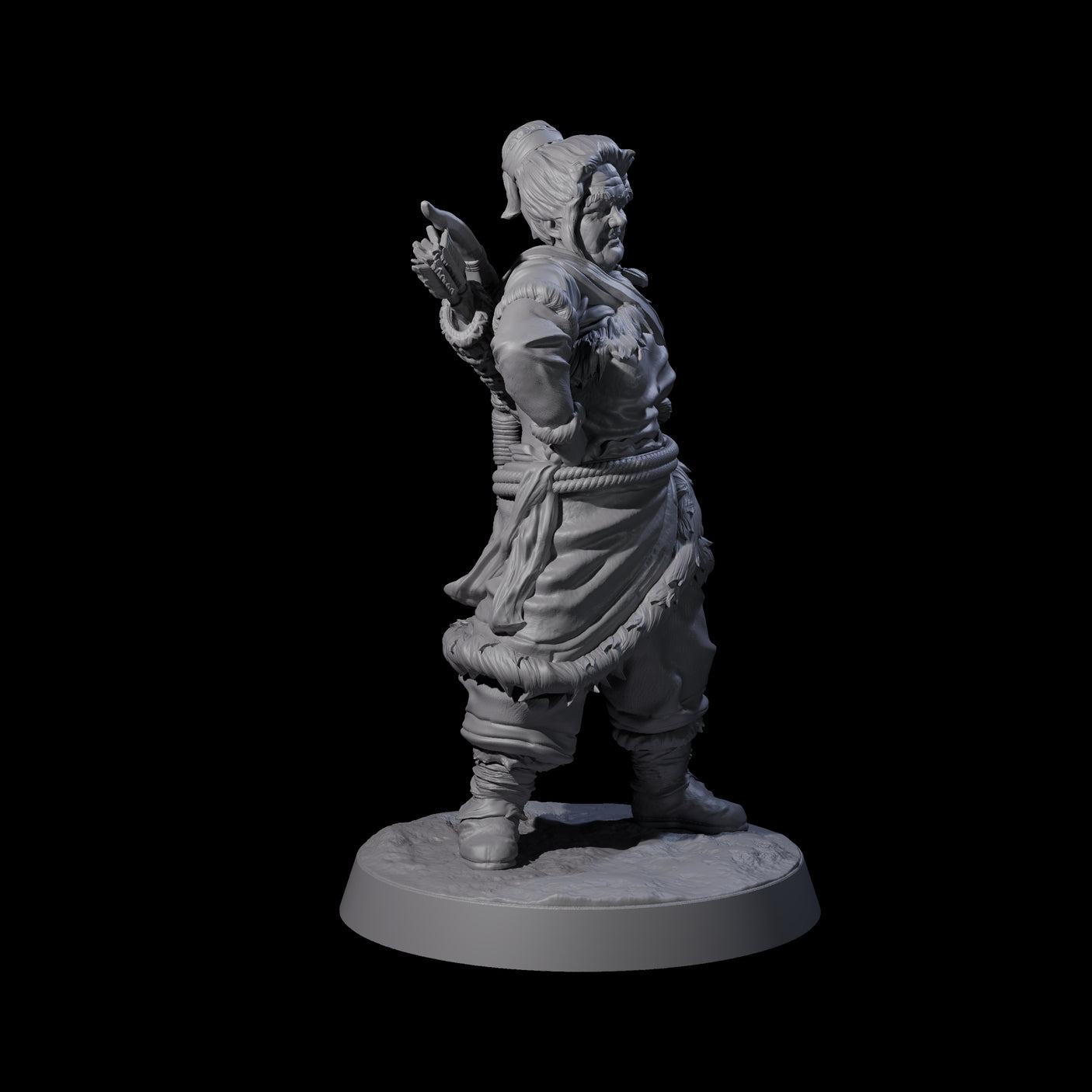 Intrepid Ice Clan Villagers Miniature for Dungeons and Dragons, Pathfinder or other TTRPGs