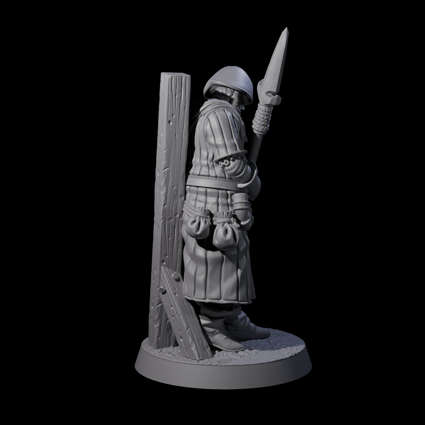 Investigating Town Militia C Miniature for Dungeons and Dragons, Pathfinder or other TTRPGs