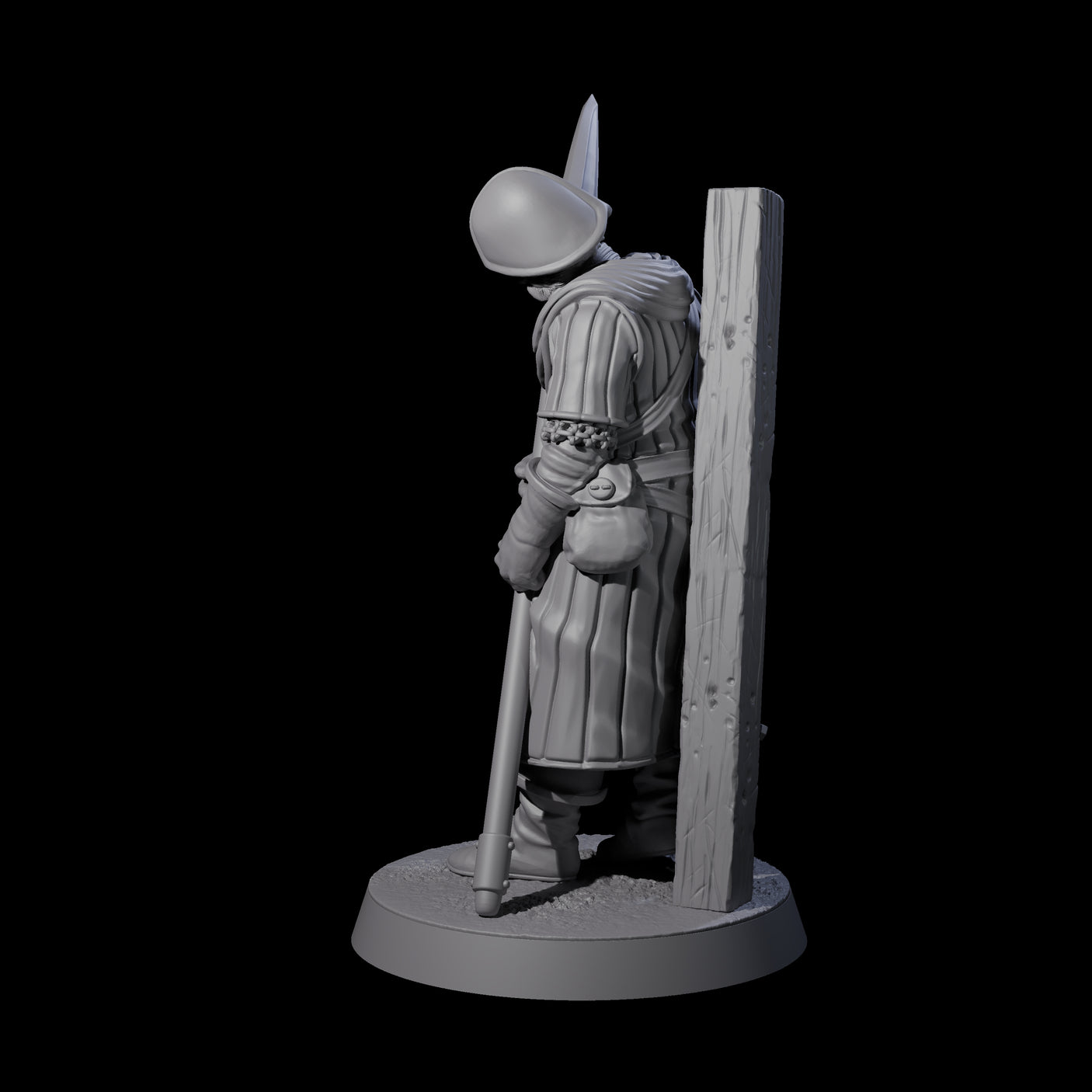 Investigating Town Militia C Miniature for Dungeons and Dragons, Pathfinder or other TTRPGs