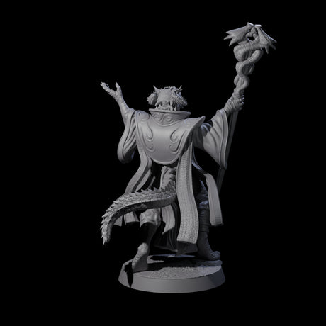 Invoking Dragonborn Wizard Miniature for Dungeons and Dragons, Pathfinder or other TTRPGs